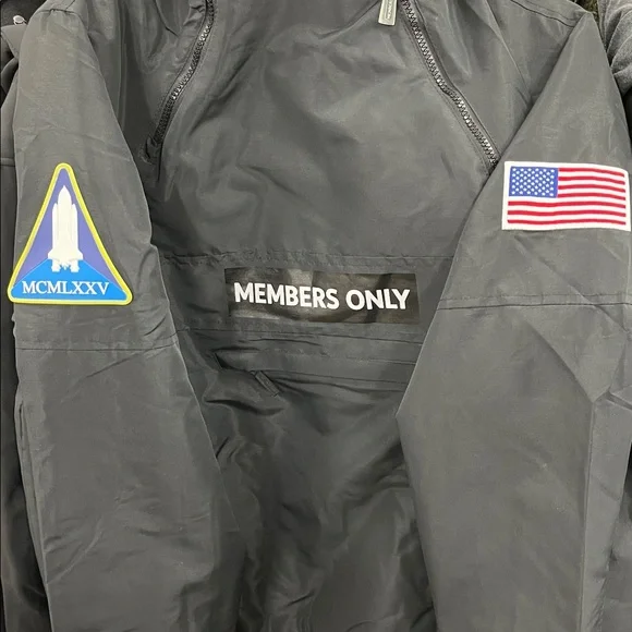 Members Only x NASA Black Anorak Jacket Men’s Size M - Picture 7 of 7